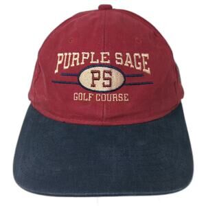 Town Talk Purple Sage Golf Course Baseball Cap Red Blue OS Slideback Cotton Hat